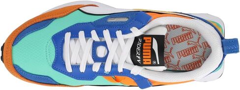 حذاء رياضي PUMA Kids Boys Rider Fv Future Vintage برباط كاجوال - أزرق، أخضر، برتقالي - مقاس 5 M in Saudi Arabia