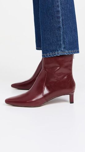 Madewell Women's The Dimes Kitten-Heel Boot in Crinkle Leather Ankle in Saudi Arabia
