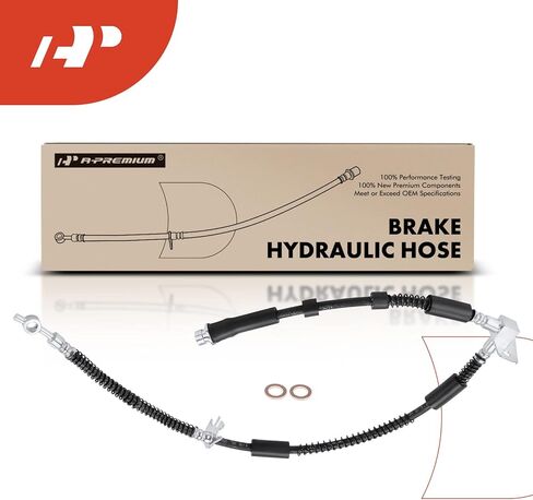 A-Premium Front Driver Brake Hydraulic Hose Compatible with Land Rover Models - For Range Rover Sport 2006 2007 2008 2009 2010 2011 2012 2013 - Replace# LR018105 in Saudi Arabia