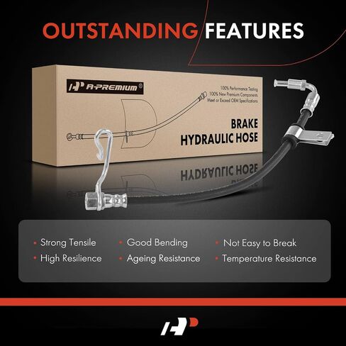 A-Premium Rear Driver Brake Hydraulic Hose Compatible with Select Ford Models - F53 2008-2009 2011-2019, F59 2015-2019 - Replace# 8U9Z2268A in Saudi Arabia
