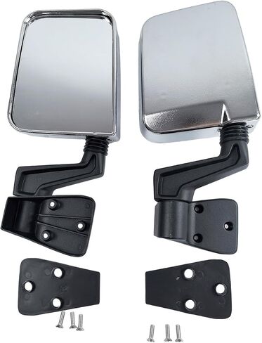 Pair Passenger+Driver Side View Mirror Black Replacement fit for for Jeep Wrangler TJ with Manual Folding 1997-2002 Wrangler 1987-94 rear view mirror CH1320101 CH1321102 in Kuwait