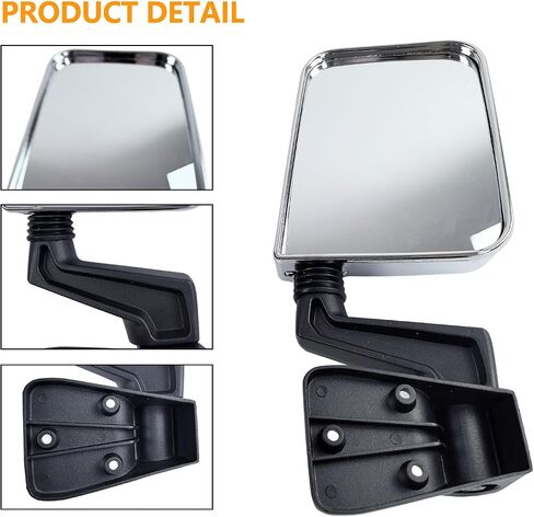 Pair Passenger+Driver Side View Mirror Black Replacement fit for for Jeep Wrangler TJ with Manual Folding 1997-2002 Wrangler 1987-94 rear view mirror CH1320101 CH1321102 in Kuwait