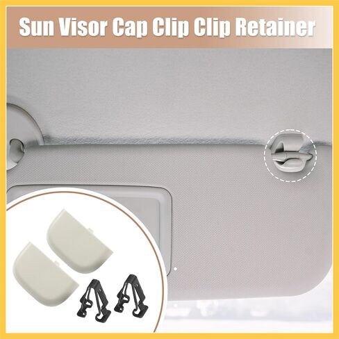 2 Set Beige Iron Sun Visor Cap Clip Clip Retainer No.DS7Z-54672A40-AF/DS7Z4273AA/DS7Z-9904132-A for Ford Fusion 2013-2016 for Lincoln MKZ 2013-2016 Auto Replacement Parts in Saudi Arabia