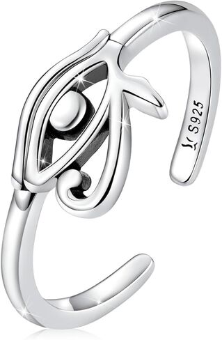 WOSTU Adjustable Animal Ring for Women Open Silver Dog Paw Fox Chameleon Dragon Snake Leaf Eye Stackable Dainty Ring Hypoallergenic Daily Wear Fashion Jewelry in Kuwait