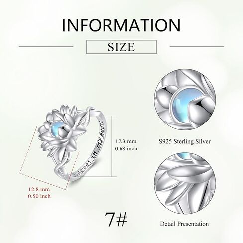خاتم الجرة للرماد من الفضة الاسترليني Claddagh/Lotus Ring Cremation Jewelry هدايا مقاس 7 للنساء in Kuwait
