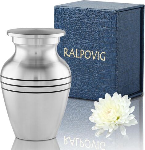 Aerospace-Grade Aluminum Urn for Adult Male Ashes - Lightweight Cremation Urn for Human Ashes, Modern Keepsake Urn with Secure Seal, Durable Memorial Container for Lasting Tribute （Silver） in Saudi Arabia