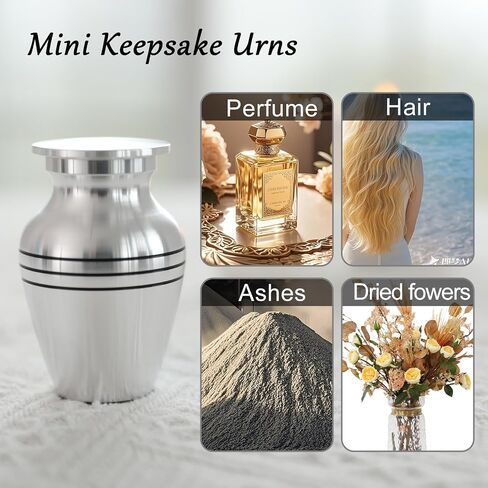 Aerospace-Grade Aluminum Urn for Adult Male Ashes - Lightweight Cremation Urn for Human Ashes, Modern Keepsake Urn with Secure Seal, Durable Memorial Container for Lasting Tribute （Silver） in Saudi Arabia