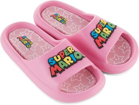 Nintendo Ladies Mario Peach Slide - Super Mario Shoes - Mario, Luigi, Kirby and Donkey Kong Comfort Slide Sandals in Saudi Arabia