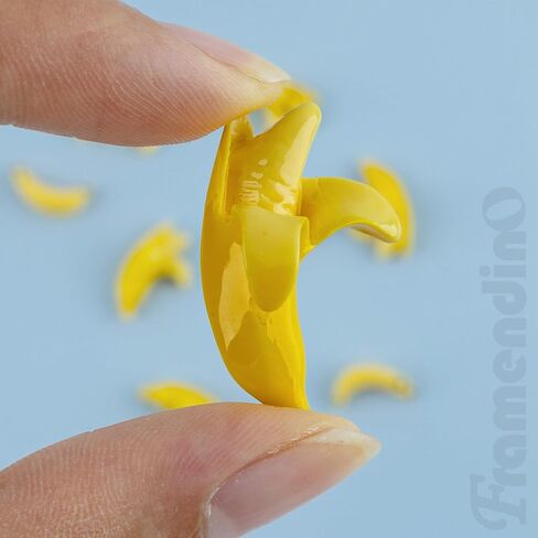 Framendino, 40 Pack Miniature Bananas Resin Imitation Banana Fruit Artificial Plastic Mini for House Kitchen Fairy Garden Decor in Saudi Arabia