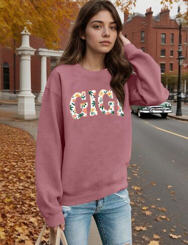 بلوزات الجدة للنساء نانا جرافيك قمصان طويلة الأكمام جيجي الخريف Crewneck البلوز هدية قمم in Saudi Arabia