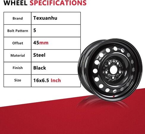New 16 Inch 16 X 6.5 Inch Steel Wheels Rim for Toyota Camry 2018-2024, Direct Replacement Rim, Black (1) in Saudi Arabia