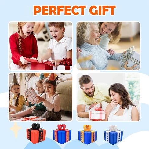 صندوق برغي مزحة، صندوق هدايا مزعج ثلاثي الأبعاد، صندوق هدايا مزعج مع براغي، صندوق هدايا مزعج حقًا، صندوق هدايا مطبوع ثلاثي الأبعاد، فكرة هدية مبتكرة لعيد الهالوين وعيد الميلاد وزخارف زخرفية ثلاثية الأبعاد (أحمر) in Kuwait