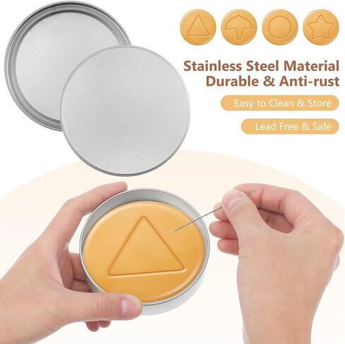 10pcs Korean Sugar Candy Making Tool Sugar Game Tin Candy Tins Round Making Box Cookie Cutters Tin Box for Christmas Party Favors in Saudi Arabia