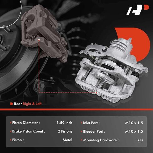 A-Premium Disc Brake Caliper Assembly with Bracket Compatible with Select Chevrolet and Pontiac Models - Camaro & Firebird, 1988 1989 1990 1991 1992 - Rear Driver and Pasenger Side, 2-PC Set in Saudi Arabia
