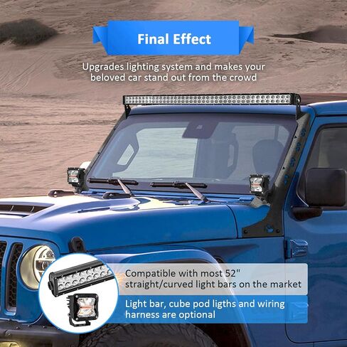 Wsays Roof LED Light Bar Mounting Bracket Compatible with Jeep Wrangler JL/JLU 2018-2023 in Saudi Arabia