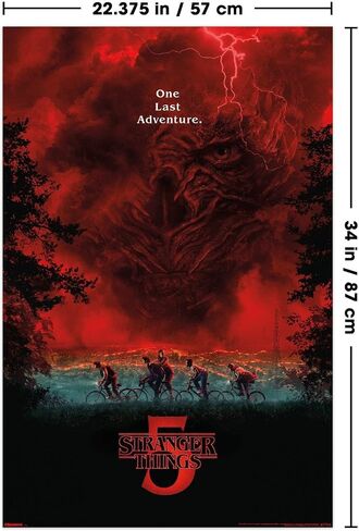 Netflix Stranger Things: Season 5 (2025) - Key Art Wall Poster, 34L" x 22.4W", Unframed Version in Saudi Arabia