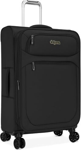 World Traveler Dejuno Cirrus 20-Inch Carry-On Lightweight Expandable Spinner Luggage - Black in Saudi Arabia