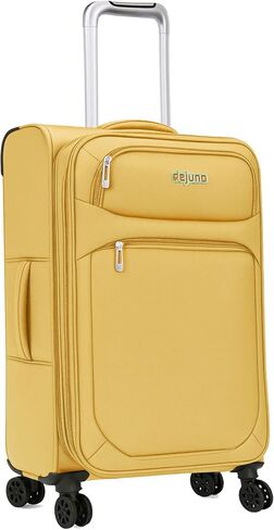 World Traveler Dejuno Cirrus 20-Inch Carry-On Lightweight Expandable Spinner Luggage - Black in Saudi Arabia