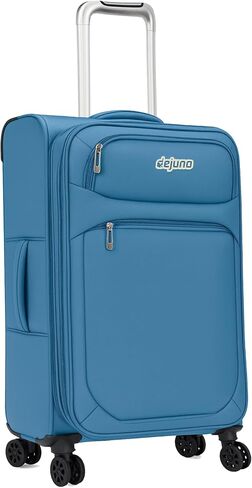 World Traveler Dejuno Cirrus 20-Inch Carry-On Lightweight Expandable Spinner Luggage - Black in Saudi Arabia