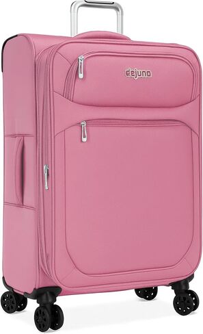 World Traveler Dejuno Cirrus 20-Inch Carry-On Lightweight Expandable Spinner Luggage - Black in Saudi Arabia