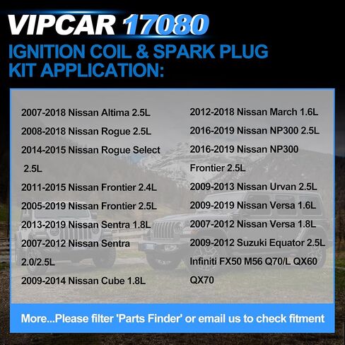 Set of 4 Ignition Coil Pack UF549 and Iridium Spark Plugs Compatible with Nissian 2007-2015 ALtima 2.5L, 2008-2015 Rogue 2.5L, 2007-2015 Sentra 1.8/2.0/2.5, Urvan Versa QX60 FX50 in Saudi Arabia