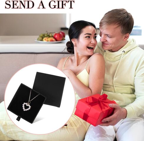 3 Pack Jewelry Gift Box, Cardboard Small Jewelry Box, 2.76x2.76x0.67in Square Small Gift Boxes Storage Case for Bracelets Earrings Necklaces Gifts (Black) in Saudi Arabia