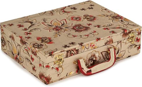 TRUNESS Bangle Box 3 Rods For Women Jewellery Box With Partition | Portable Bangle Box With Latest Stylish Design, Chudi Box (Red Three Rod) in Saudi Arabia