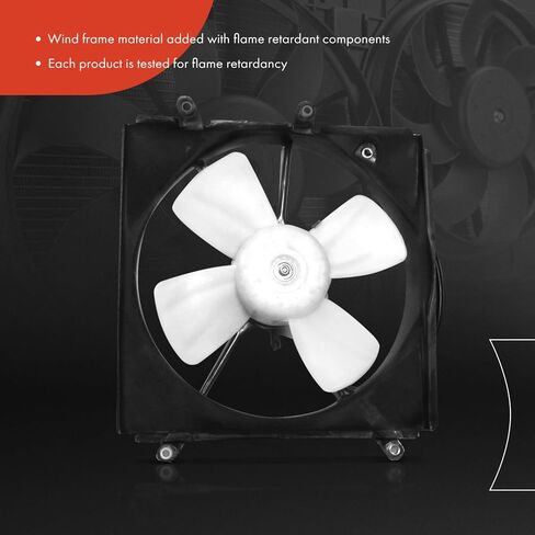 A-Premium Engine Radiator Cooling Fan Assembly Compatible with Select Toyota Models - RAV4 1996 1997 1998 1999 2000 2.0L - Replace# 1636107010, 1671174540 in Saudi Arabia