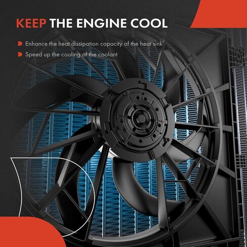A-Premium Engine Radiator Cooling Fan Assembly Compatible with Select Toyota Models - RAV4 1996 1997 1998 1999 2000 2.0L - Replace# 1636107010, 1671174540 in Saudi Arabia