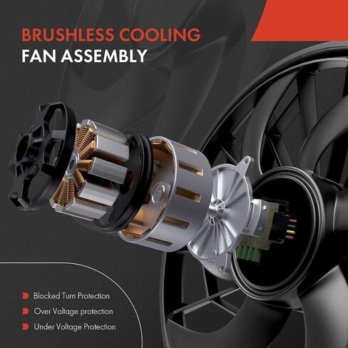 A-Premium Engine Radiator Cooling Fan Assembly Compatible with Select Toyota Models - RAV4 1996 1997 1998 1999 2000 2.0L - Replace# 1636107010, 1671174540 in Saudi Arabia