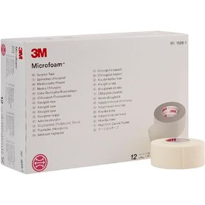 شريط جراحي من الرغوة الدقيقة 3M من مجموعة Direct Collection مقاس 1 بوصة × 5 1/2 ياردة، صندوق ممتد مكون من 12 قطعة