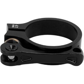 41mm Bike Seat Post Clamp, CNC Aluminium Alloy Quick Release Seatpost Collar Bike Seat Tube Clamp(Black)
