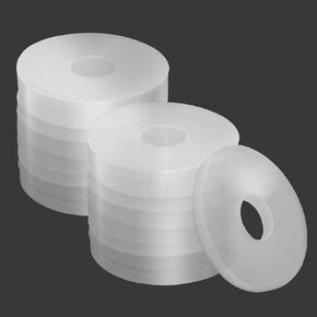 20Pcs Nylon Flat Washer 13/16" OD,3/16" ID Clear Nylon Washers 1/16" Thickness Flat Washer Gasket Round Washer Assortment for Glass Shower Door Handle Better Sealing Than Rubber Washers