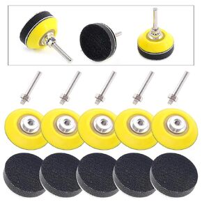 Swpeet 10Pcs 3 Inch (75mm) Sanding Discs Pad Kit, Including 5Pcs 1/4" Shank Drill Attachment Backing Pads and 5Pcs Soft Foam Layer Buffering Pad for Hook and Loop Sanding Pad Drill Grinder