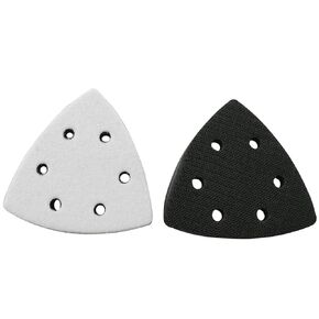 LQ Industrial 2PCS Triangle Buffering Pad Self-Adhesive Sandpaper Polishing Disc Thickness 12MM 6-Hole Hook and Loop Sponge Pad Buffer Pad Grinding Pad Suitable for Grinder Sanding Pad Sandpaper