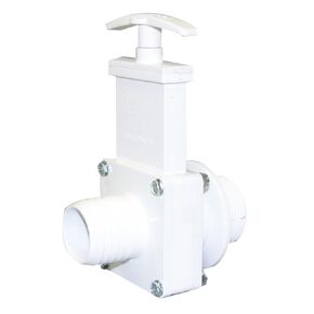 Valterra 6136 PVC Gate Valve, White, 1-1/2" MPT x Hose Barb