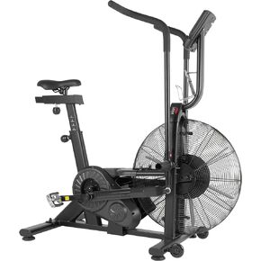 leikefitness Fan Exercise Bike Upright AirBike Indoor Cycling Stationary Bicycle with Unlimited Air Resistance System,Heart Rate Compatibility and Tablet Holder for Home Cardio Workout
