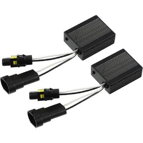X AUTOHAUX 2pcs H11 880 881 LED Car Headlight Canbus Decoder Error Free Warning Resistors Decoder Replacement Anti Flicker Resistor