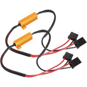 2 قطعة H7 LED تحميل المقاوم 12 فولت 50 واط 8Ohm المصباح مكافحة فرط فلاش لا خطأ تحميل المقاوم الأسلاك