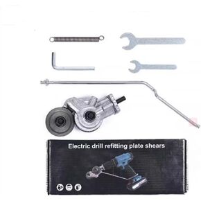 Electric Drill Shears,Drill Attachment Metal Cutter,Sheet Metal Cutter Drill,Metal Nibbler Drill Attachment 0.8-2mm Universal Type Electric Drill Shears for Most Lithium/Impact/Pistol Drills