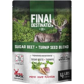 Boss Buck Final Destination Sugar Beet & Turnip Seed Blend Deer Attractant | Versatile Supplement Food Plot Seed for Deer