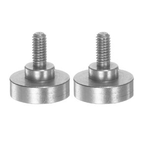 2pcs Flat Contact Points 12mm Dia 5mm Length M2.5 Thread 303 Stainless Steel for Dial Digital Indicator Depth Gauge Thickness Gauge