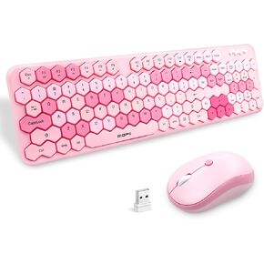 2.4GHz Wireless Keyboard and Mouse Combination,Honeycomb Shaped 17-inch Keyboard for Teenagers' laptops and PCs in Kuwait