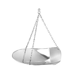 QWORK Precision Scale Scoop/Chain with Basket, 20 lbs Load Capacity, Mini Steel Crane Scale, for Garage Farm Fishing Outdoor, 1 Pack