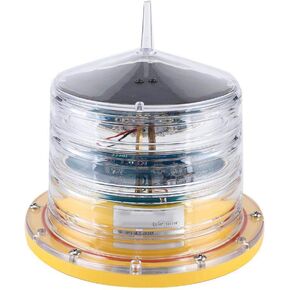 Tbest Boat Flashing Light, IP68 Solar Power Barge Safety Beacon Light 20LEDs Flashing Floating Light 256 Lamp Beads for Ship Marine Boat