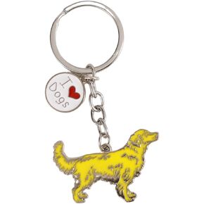 Dog Keychain, Dog Key ring Vivid Cute Pet Dog Keyring Bag Charm Metal Key Ring Keyfob
