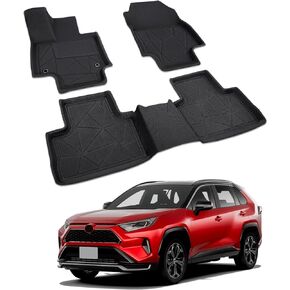 الحصير لتويوتا RAV4 2024 2023 2022 2021 2020 2019 لتويوتا RAV4 الحصير جميع الأحوال الجوية، XPE مقاوم للماء مخصص صالح لتويوتا RAV4 الحصير السجاد الكلمة 2019-2023 2024 لملحقات تويوتا RAV4 in Kuwait
