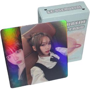 Yuto 50 PCS le sserafim Album Shinning Photocard le sserafim le sserafim Album Laser Card Lighting Card lomo Card le sserafim Album photocard
