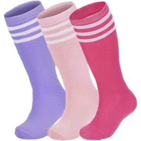Soccer Socks for Kids Little Girls Boys Soccer Socks Toddler 3-6 Years Knee High Socks Kids Toddler Tube Socks