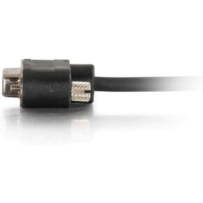 C2G 52179 Serial RS232 DB9 Null Modem Cable with Low Profile Connectors F/F, in-Wall CMG-Rated, Black (25 Feet, 7.62 Meters)